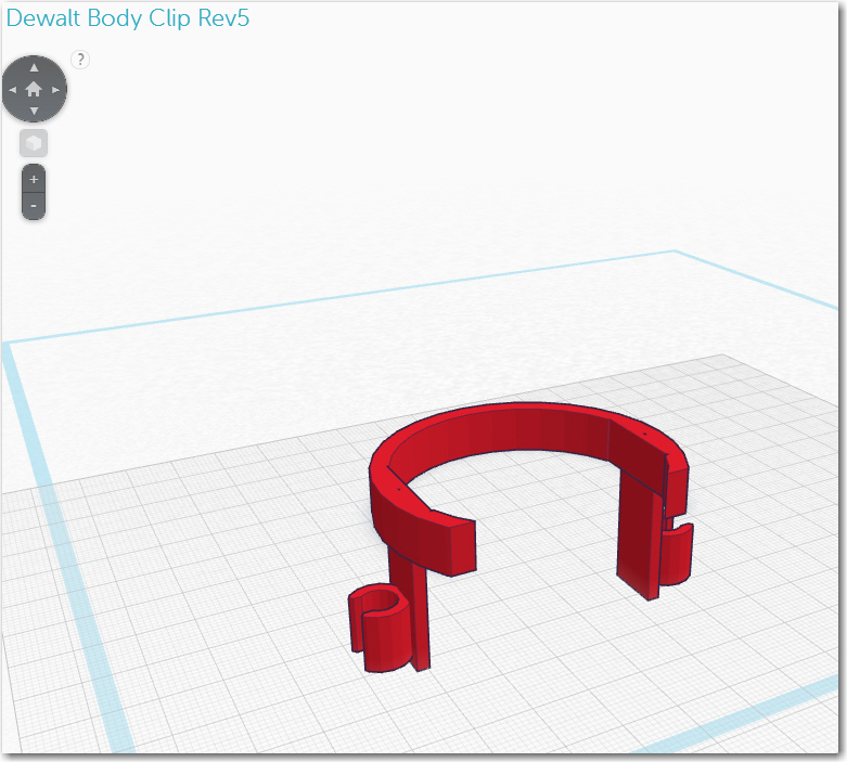 Final body/bit clip fixture. The clip was copy/pasted into the overall design