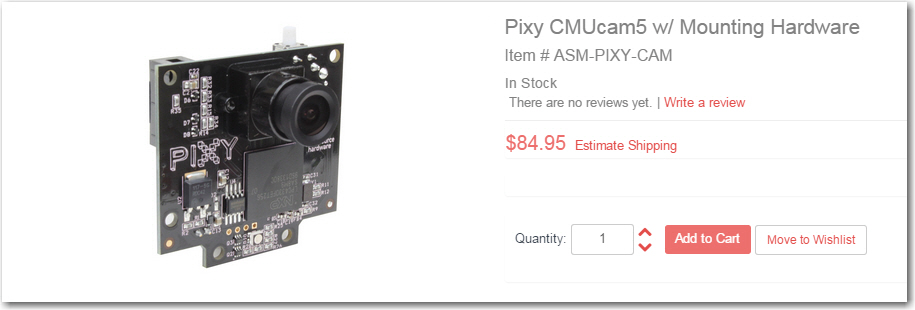 Pixy CMU Cam module