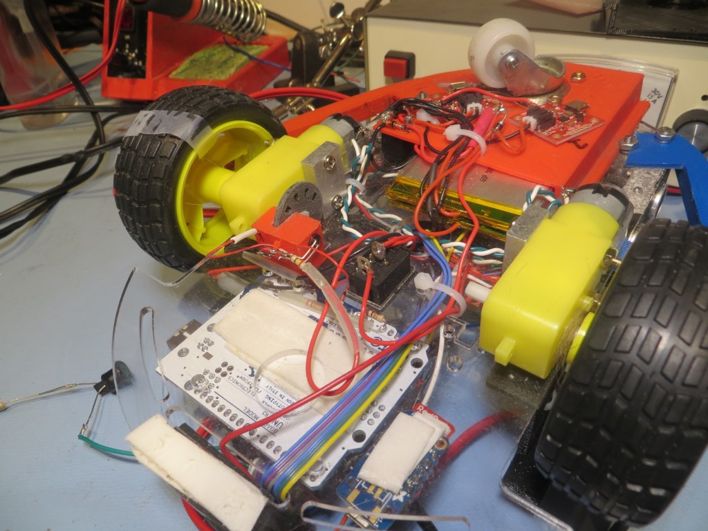 Wall-E's right motor being used as my tachometer test bed