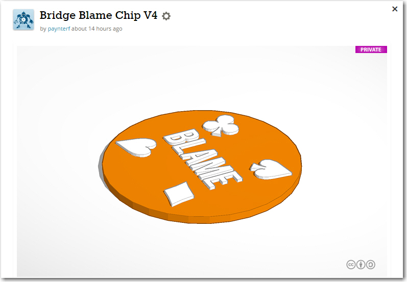 TinkerCad design for the Duplicate Bridge Blame Chip