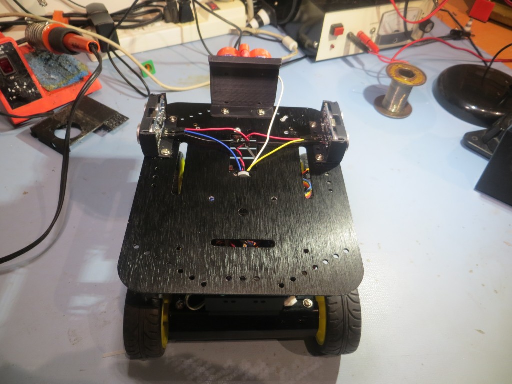 Rear view of the assembled robot