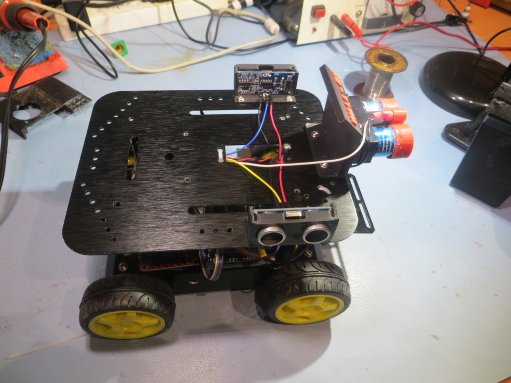 Right side view of the assembled robot