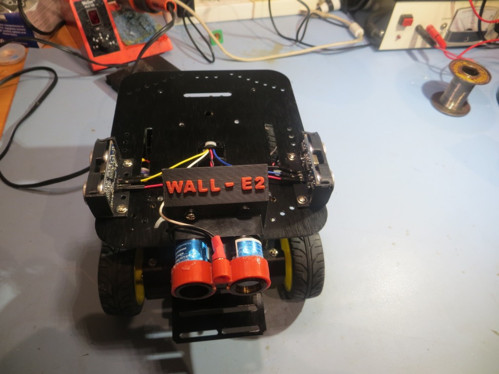 Front view of the assembled robot