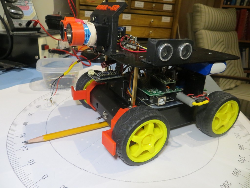 Mongoose installed on robot, side view